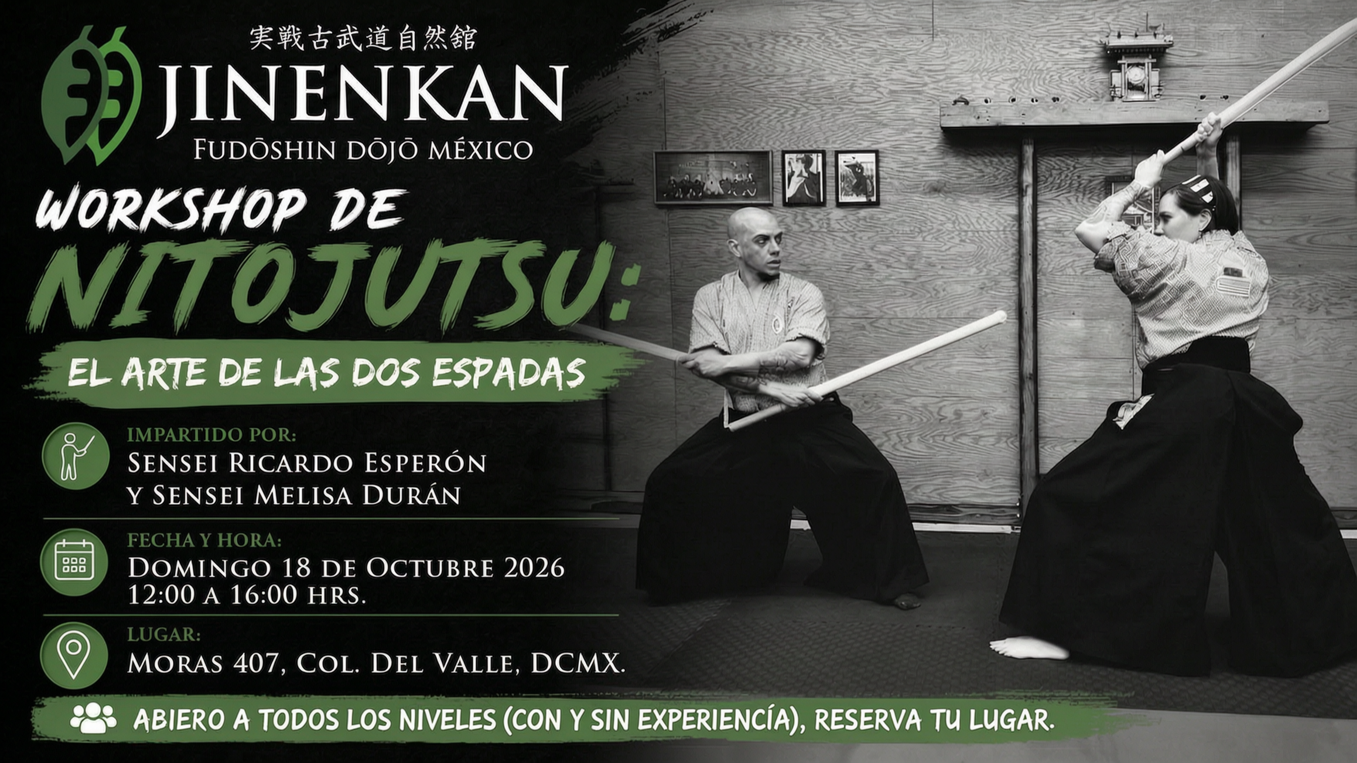 Nitojutsu Workshop – Mexico City – October&nbsp;2026